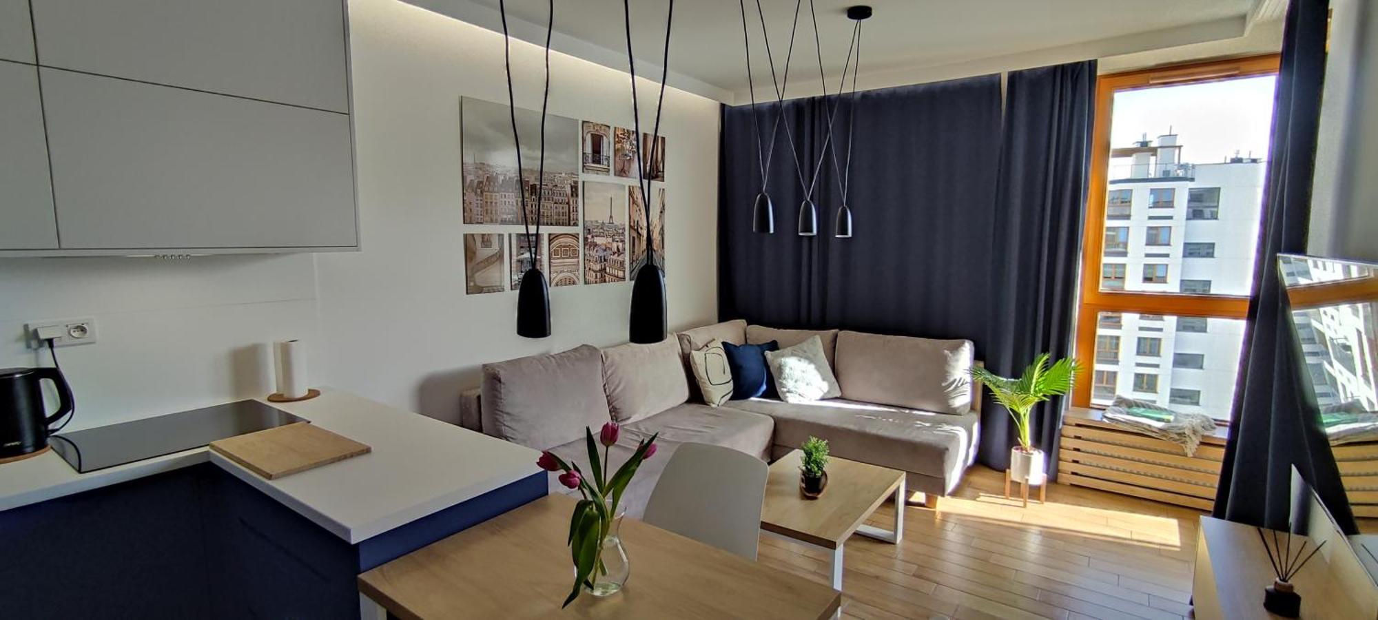 Wola Blue Modern Apartment 바르샤바 외부 사진